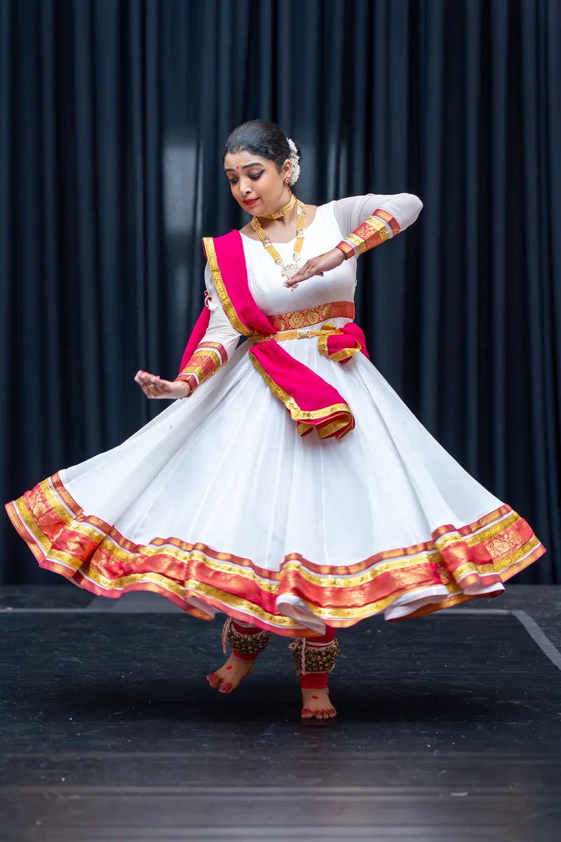 Passport to India 2025 - A Kathak moment from Passport to India at The Nelson-Atkins Museum of Art, Kansas City, with Surekha's community participation.